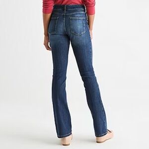 St. John’s Bay Mid-Rise Bootcut Jeans Tummy Control Dark Wash Amber NWT